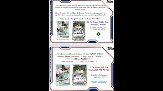 2021 Bowman Chrome 5 Case (3 Hobby / 2 HTA) Player Break 11/13/21