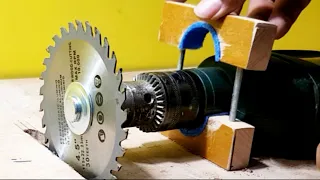 How to make a table saw from a drill in an easy way
