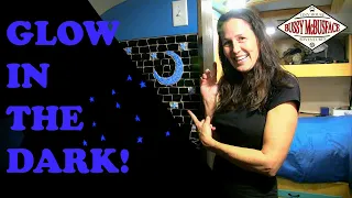 Moon & Stars Broken-Dish Mosaic | Skoolie Shower