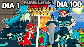 🌀Sobreviví 100 DÍAS en un APOCALIPSIS WARDEN en Minecraft HARDCORE!