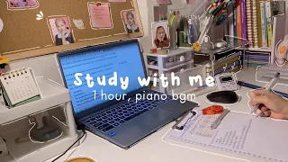 📚 HỌC CÙNG MÌNH | STUDY WITH ME (1 hour, real time, piano bgm)