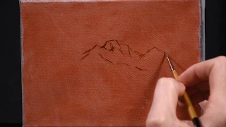 Classical Oil Painting Demonstration in Real Time / Landscape Part 1 (Drawing)