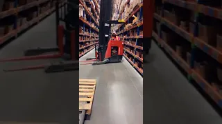 Me in the reach truck forklift work hard