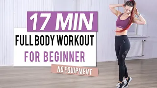 17 MIN FULL BODY WORKOUT for beginners // no equipment | Monika Kolakowska