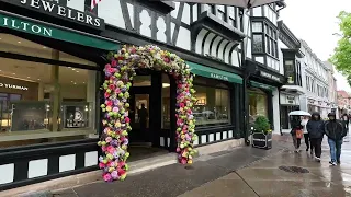 ⁴ᴷ⁶⁰ Walking in rain in downtown Princeton, New Jersey