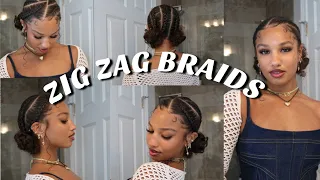 ATTEMPTING THE ZIG ZAG BRAIDS