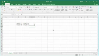 How to Calculate Number of Days between two Dates in Excel 2016