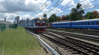 Transport Fever 2. Поездка на электропоезде ЭР2 8026. ER2-8026 Cabview.