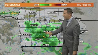 Iowa weather update: Scattered showers and non-severe storms are expected today