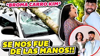 LE CAYÓ UN TRONCO Y ROMPIÓ LOS CRISTALES DEL COCHE DE KIM *BROMA MUY PESADA*