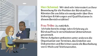 Das Vorstellungsgespräch (BEISPIEL-DIALOG) in voller Länge 🚀  Traumjob/DZT Prüfung.