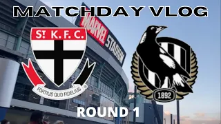 PIES HOLD ON! Collingwood VS St Kilda Matchday Vlog | Round 1 2022