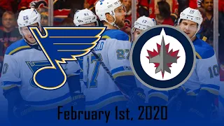St. Louis Blues at Winnipeg Jets Recap (February 1st, 2020)