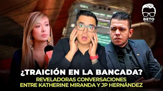 Escandaloso chat expuesto entre Katherine Miranda y JP Hernández sobre el Plan de Desarrollo