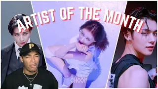 [Artist Of The Month] HYUNJIN, CHAERYEONG, and YEONJUN Dance cover | REACTION