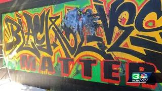 'It was just devastating': Sacramento Black Lives Matter mural vandalized