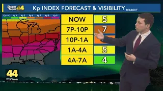 Clouds could hinder our third night of possible aurora borealis in the Tri-State Sunday night