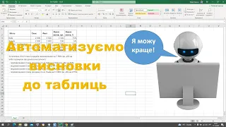 Як об'єднати формули та текст в Excel? Як автоматизувати висновки до таблиць Excel?