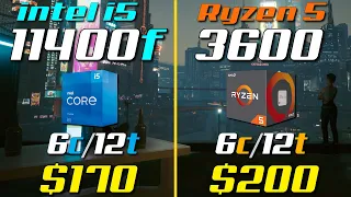 i5-11400F vs. Ryzen 5 3600 | Test in 8 Games