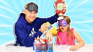 Blindfolded Slime PRANK Challenge!!! **Dad CHEATED!** | JKrew