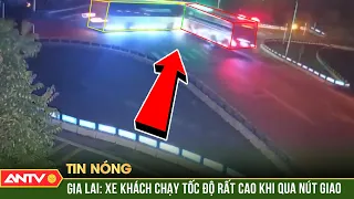 Xe khách chạy với tốc độ 86km/h khi qua nút giao | ANTV