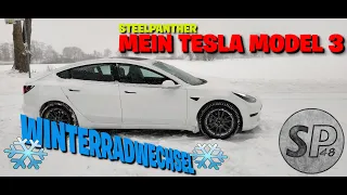 Winterrad wechseln beim Tesla Model 3