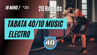 Tabata workout music 40 10 - Electro song with timer and voice