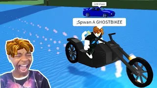 Roblox BUILD A BOAT Funny TROLLING Moments(BIKE)