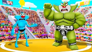 Roblox Sumo Battle Between Oggy And Jack In Sumo Wrestling Simulator | Rock Indian Gamer |