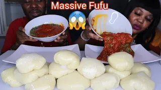 SERVING OURSELVES THE MOST BIGGEST FOOD* MASSIVE FUFU EATING AND OKRA STEW🤣*  |AFRICAN FOOD MUKPRANK