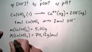 Beräkna koncentration, pOH och pH del 1