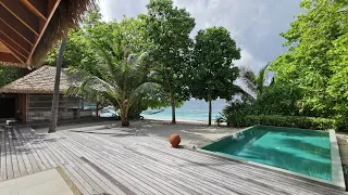 Dusit Thani Maldives, Room Two-Bedroom Family Beach Villa, Roomtour, Maldives @AllHotelReview