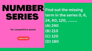 Find out the missing term in the series 0, 6, 24, 60, 120, .........