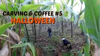 Carving a Halloween Ghost -Carving & Coffee #5