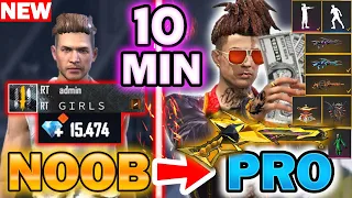Free Fire new account to *PRO* new events - look how it became 😱🔥