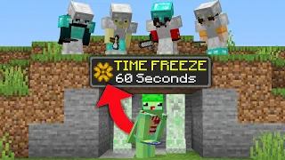 Minecraft Manhunt, But I Can FREEZE Time...