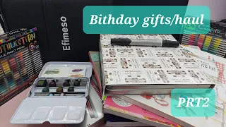 Birthday haul/gifts PRT2  2024 Book, paint, pens and pencils and more!