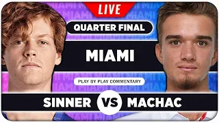 SINNER vs MACHAC • ATP Miami Open 2024 QF • LIVE Tennis Play-by-Play Stream