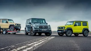 Mercedes AMG G63 & Trailer vs Suzuki Jimny | Drag Races | Top Gear