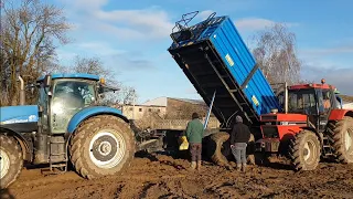 Work on a farm in Poland. Harvesting of fodder. Packaging of pulp for sleeves