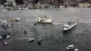 Tsunami Seen From Hotel Parking Lot, Kesennuma City 3/11/2011