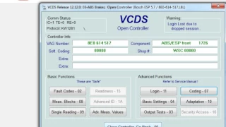 VCDS Login/Coding ABS - Problem issue