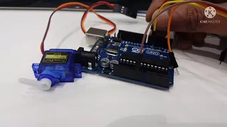 Servo motor controlled by ultrasonic sensor  using arduino