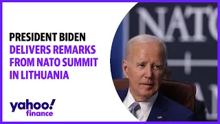 President Biden delivers remarks from NATO Summit in Lithuania
