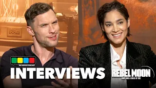 Interview with Sofia Boutella & Ed Skrein | Rebel Moon: Part One - A Child of Fire | Netflix | 2023