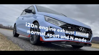 i20n engine and exhaust sound in normal,sport and N mode