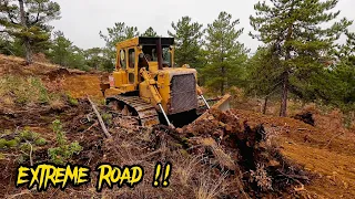 D7g bulldozer in the forest, how it builds a road from scratch & Dozerle Sıfırdan yol nasıl yapılır?