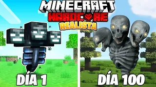 SOBREVIVÍ 100 DÍAS como un REALISTA en MINECRAFT HARDCORE!