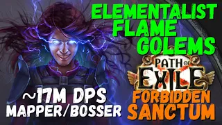 POE Elementalist Flame Golems Build, ~17M DPS, Mapper/Bosser