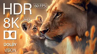 8K HDR 60FPS DOLBY VISION - CUTE ANIMALS -  ANIMALS SOUNDS (Colorfully Dynamic)